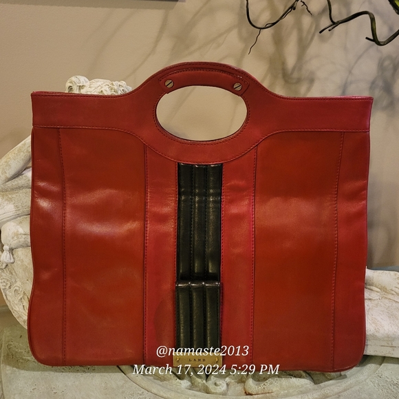 L.A.M.B. by Gwen Stefani Leather Convertable Clutch / Laptop / Handbag #728 - Picture 4 of 17